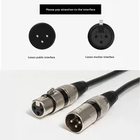 Câble audio transfrontalier avec connecteur XLR Cannon à gaine PVC colorée, mâle-femelle, en cuivre sans oxygène et cuivre nu, pour microphone et mixage