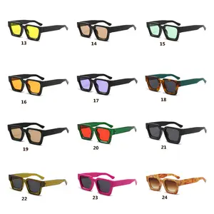 بيع بالجملة نظارات شمسية عصرية فاخرة للرجال والنساء عدسات عدسات عدسات بشعار tr90 مربعة من مادة اسيتات نظارات شمسية مخصصة