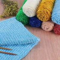Factory Direct 100% Polyester Samtgarn Weiche Häkel arbeit Hands trick wolle für DIY gestrickte Chenille Teppich puppe Recycled Weaving
