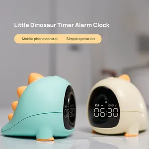 Despertador digital infantil, despertador digital para crianças, quarto, bonito, dinossauro, com função usb e soneca