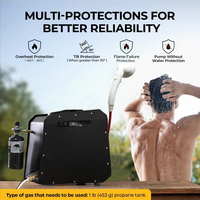 Kit de pompe de douche électrique intelligente portable 4500MAH avec réservoir de 6L 12V en acier inoxydable pour le camping et les voyages en plein air