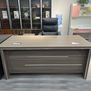 Foshan <strong>Office</strong> Furniture Factory Direct Sale Small Short Solid Wood Boss Supervisor Manager Desk - Product Image 4
