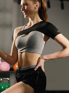 VBOSi 1 pièce Manchon de soutien d'épaule en tricot respirant ergonomique pour la coiffe des rotateurs, pour déchirure, gymnastique, sport, exercice, femmes - Product Image 3