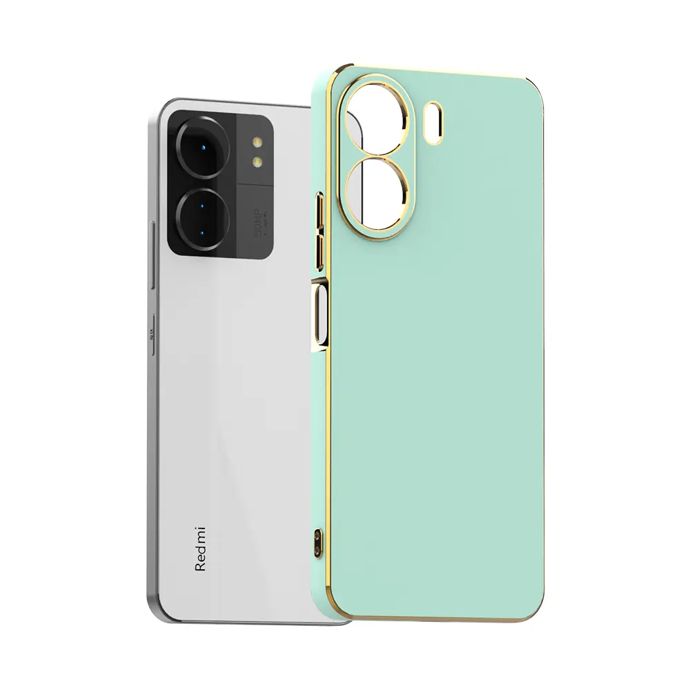 Electroplate 6D marco chapado suave TPU contraportada protección de la Cámara contraportada para Redmi 13R 13C 12C K70 Pro K70E funda de teléfono