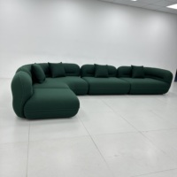 Ensemble de canapés en forme de L au design classique et luxueux, tissu artisanal de qualité supérieure, éponge confortable et durable, pour la maison, le bureau, l'appartement, l'hôtel