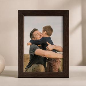 MDF Photo <b>Frame</b> <b>A4</b> 10Inch 8Inch 7Inch Picture <b>Frame</b> Walnut Grain Desktop Wall <b>Mounted</b> Picture <b>Frame</b> For Home Decor - Product Image 1