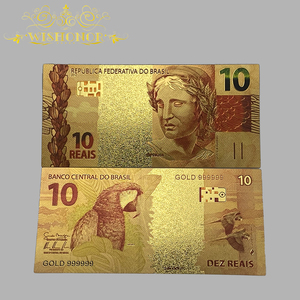 Offre Spéciale : Billet de banque brésilien en réal plaqué or 24 carats pour collection - Product Image 5
