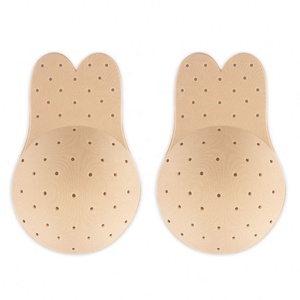 Lapin oreille forme femelle cache tétons en silicone couverture de mamelon de sein - Product Image 1