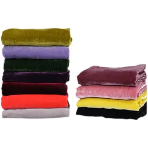 OEKO-TEX STANDARD 33 couleurs 140 cm largeur en stock tissus de soie doux viscose velours lourd tissu de velours de soie