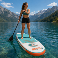 SUP gonflable pour eaux peu profondes, à faible encombrement, facile à pédaler pour les rivières, les ruisseaux, les lacs et les zones aquatiques peu profondes de la côte.