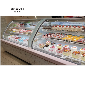 Réfrigérateur commercial BREVIT à vitrine <span class=keywords><strong>ouverte</strong></span> pour <span class=keywords><strong>boulangerie</strong></span>, réfrigérateur portable pour sandwichs avec éclairage LED et refroidissement par compresseur pour service à emporter - Product Image 3