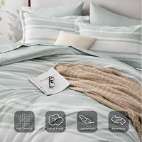 Lit dans un sac Queen 7 pièces Sage Green Queen Couette réversible Botanique Fleurs Design Ultra Doux Respirant Ensembles de Literie