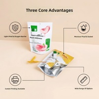 Sac Doypack en Kraft Blanc Imprimé en Héliogravure avec Fenêtre Transparente, Personnalisé pour Aliments, Refermable, pour Emballage Transfrontalier