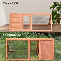 Poulailler, enclos à poules, petit poulailler en bois pour canards, cage à cailles d'extérieur, niche pour lapins, maison pour petits animaux (bois naturel)