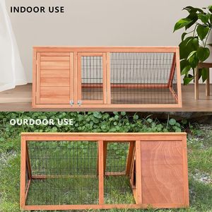Poulailler, enclos à poules, petit poulailler en bois pour canards, cage à cailles d'extérieur, niche pour lapins, maison pour petits animaux (bois naturel) - Product Image 5