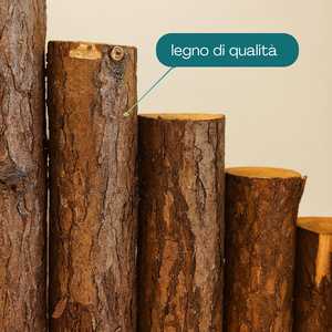 Valla de troncos de madera para árbol de Navidad, 46x5x27 cm, recinto resistente con 11 troncos - Product Image 5