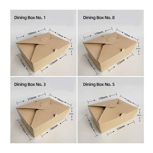 Caja para Aperitivos de Papel Kraft Grueso con Impresión de Seda de Grado Alimenticio, Marca <span class=keywords><strong>VIC</strong></span>, para Empaque de Comida para Llevar Cantidad Mínima de Pedido: 200 Cajas por Unidad - Product Image 2