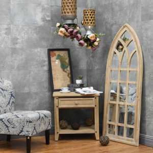 Espejo de Pared de Madera con Marco de Ventana Grande Decorativo para el Hogar, para Sala de Estar - Product Image 5