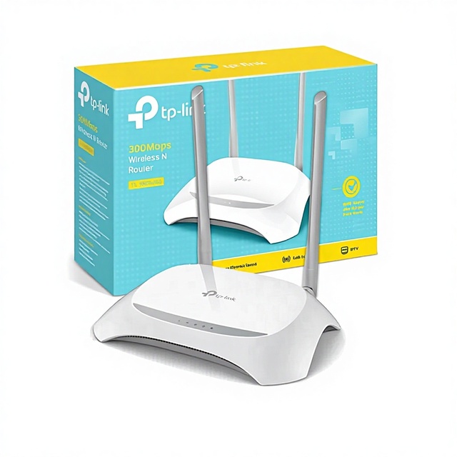 TP-LINK TL-WR841N English Version Router Dual Antenna Wall-Penetrating Home High-Speed EU Standard Wireless Signal 2.4G 12-Month