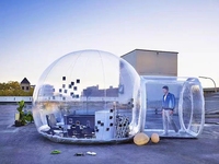 Maison à bulles pleine d'entrain d'usine 4m 5m 6m Pvc maison de tente à bulles gonflable transparente maison à bulles avec fond de rebond pour la fête