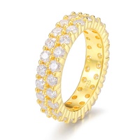 OUGEPHELI GRA VVS Moissanite S925 Or Platine Plaqué Argent Sterling 925 Hip Hop FineJewelry Anneaux pour Hommes Femmes