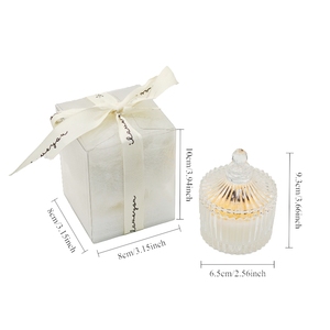 Étiquettes personnalisées tendance, pot en verre floral personnalisé, <span class=keywords><strong>bougie</strong></span> parfumée à la marguerite pour une décoration minimaliste de la maison - Product Image 6