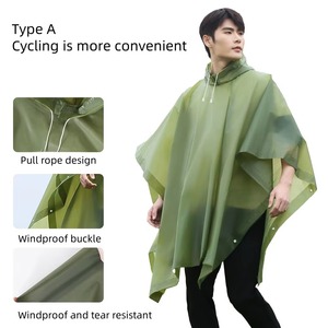 Poncho Impermeable Azul Unisex de PE para Lluvia, para Senderismo, Viajes, Uso Casual, para Adultos, Individual, para Pesca y Camping - Product Image 6