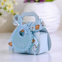 Vente en gros personnalisée, très demandée, pochettes cadeaux pour enfants en papier kraft recyclable, avec poignée, pour baby shower, souvenirs de fête, gaufrés