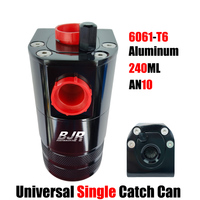BJR Auto Parts Aluminum Single Fuel Catch Can for Car Surge Oil Tank with AN10 Thread Female Connection