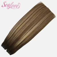 Extensions de cheveux russes invisibles XO Butterfly Weft sans couture, double bande, cheveux humains Remy avec cuticules intactes, pour usage en salon