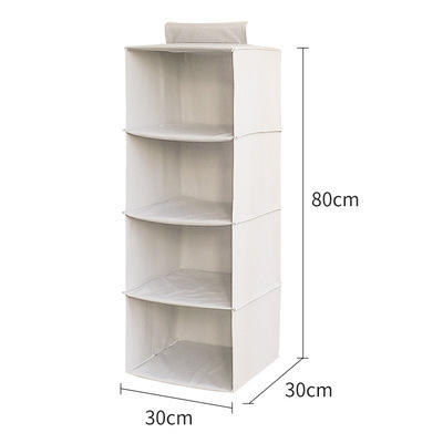 สีเทาอ่อน ขนาดใหญ่ 4 ชั้น ไม่มีลิ้นชัก 30*30*80 มม