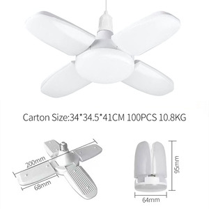 Lampe Led de <span class=keywords><strong>Garage</strong></span> déformable, 28W, 4 panneaux réglables, 6000K, éclairage de <span class=keywords><strong>Garage</strong></span> attique, fond, E26 E27 - Product Image 5
