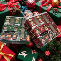Boîte à cosmétiques de Noël haut de gamme écologique personnalisée, papier couché, revêtement UV, lamination mate, emballage cadeau artisanal pour jouet en peluche