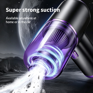 Aspirateur portable mini sans fil pour voiture, rechargeable par USB, aspiration 3500Pa, utilisation humide/sèche, 2 vitesses, réservoir de poussière 0,4L, 18 min d'autonomie - Product Image 2