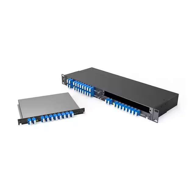 8CH 100GHz DWDM MUX DEMUX LGX Plug-in Module with Monitor/Expansion/1310nm Ports LC/UPC Dual Fiber 8 Channels Mux Demux Dwdm