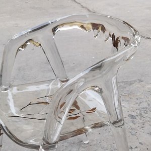 Silla <span class=keywords><strong>de</strong></span> comedor <span class=keywords><strong>de</strong></span> ocio <span class=keywords><strong>de</strong></span> <span class=keywords><strong>resina</strong></span> en forma creativa moderna sala <span class=keywords><strong>de</strong></span> estar moda personalidad arte hoja <span class=keywords><strong>de</strong></span> gota sillón transparente - Product Image 4