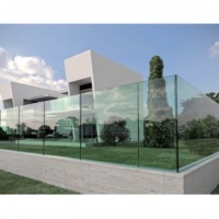 Système de balustrade de garde-corps en verre sans cadre externe personnalisé balcon/rampe de pont extérieur/clôture en verre de piscine à vendre