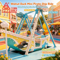 Bateau pirate électrique en fibre de verre et métal, thème canard, pour intérieur/extérieur, couleur personnalisable, 4x5m, idéal pour parcs à thème et points photo
