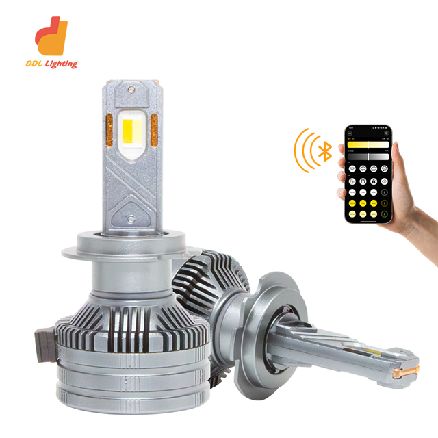 Newest Wholesale Headlight Ai App Led Headlights H7 Ai Waterproof Led Headlamp H4 H11 H7 9005 9006 80w Led Bulbs