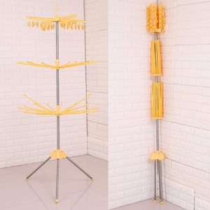 Colgador <span class=keywords><strong>de</strong></span> ropa plegable <span class=keywords><strong>de</strong></span> acero inoxidable para bebé, tendedero multifuncional para sala <span class=keywords><strong>de</strong></span> estar, perchero - Product Image 2