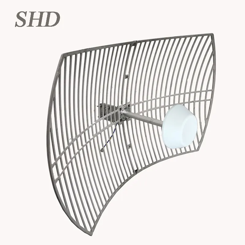 Hot Sell Parabolic grid antenna 698-6000Mhz long distance 10KM Point to Point Grid Directional Antennas with 2x N female