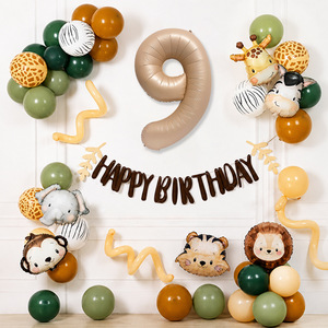 Kit de guirlande de ballons numérotés en gros, ensemble de ballons en aluminium pour enfants, <span class=keywords><strong>décoration</strong></span> de fond pour <span class=keywords><strong>anniversaire</strong></span> de <span class=keywords><strong>1</strong></span> à 9 ans et fête prénatale - Product Image 1
