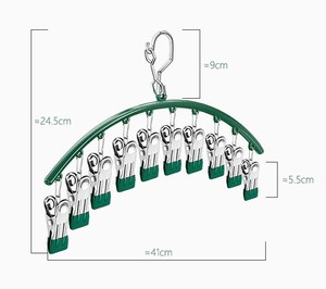 Séchoir à vêtements multi-clips en acier inoxydable DS4231 cintres en métal avec clips cintres pour jupe pantalon organisateur de legging pour placard - Product Image 2