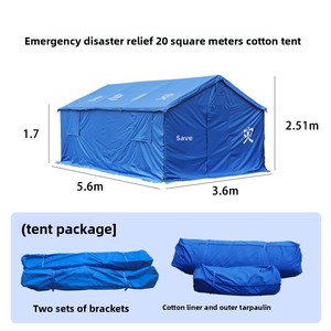 Tente de secours Oxford de 20 m² pour situations d'urgence, abri isolé pour <span class=keywords><strong>le</strong></span> camping, imperméable, pour les situations d'urgence en plein air - Product Image 4