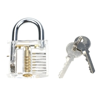 Couleurs personnalisées Serrure de pratique de serrurier Cadenas transparent coloré avec clé Déverrouiller la fonction antivol