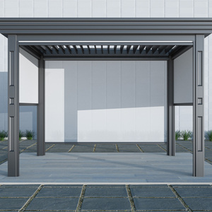 Motorized Waterproof Windproof Aluminum Pergola For BBQ DIY Custom <strong>Outdoor</strong> Balcony Use Powder Coated Grill <strong>Kitchen</strong> Area - Product Image 5