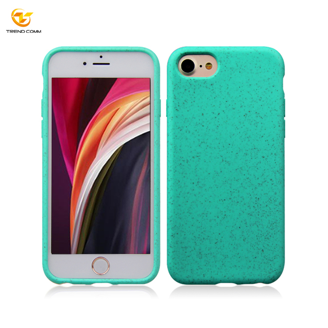 2026+5 Trend Comm Factory's Biodegradable Wheat Straw Phone Cover Custom 35% Silicone for iPhone 13 Pro Max