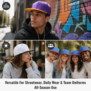 Gorra Snapback de Dos Tonos Estilo Urbano Deportivo con Logotipo Personalizado al por Mayor en Stock, Gorras de Béisbol Trucker con Visera Plana Hip <span class=keywords><strong>Hop</strong></span> - Product Image 6
