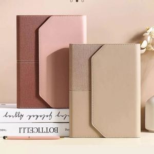 Porte-stylo pliable en cuir PU A5 de haute qualité, 100 feuilles, pour bureau, reliure cousue, fermeture magnétique, multicolore - Product Image 1