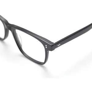 Bingkai kacamata transparan uniseks desain Italia mode bingkai kacamata optik asetat buatan tangan dengan harga murah